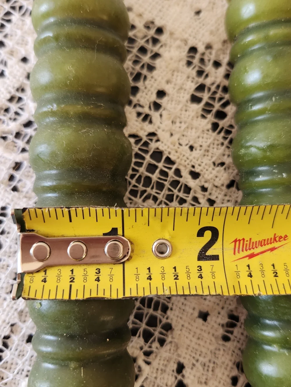 Olive Green Decorative Taper Candles - Set of 2